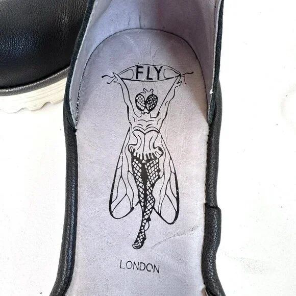 Fly London YAND Platform Wedge Shoes Ankle Strap Closed Toe Size 40 US 9 - Picture 7 of 10